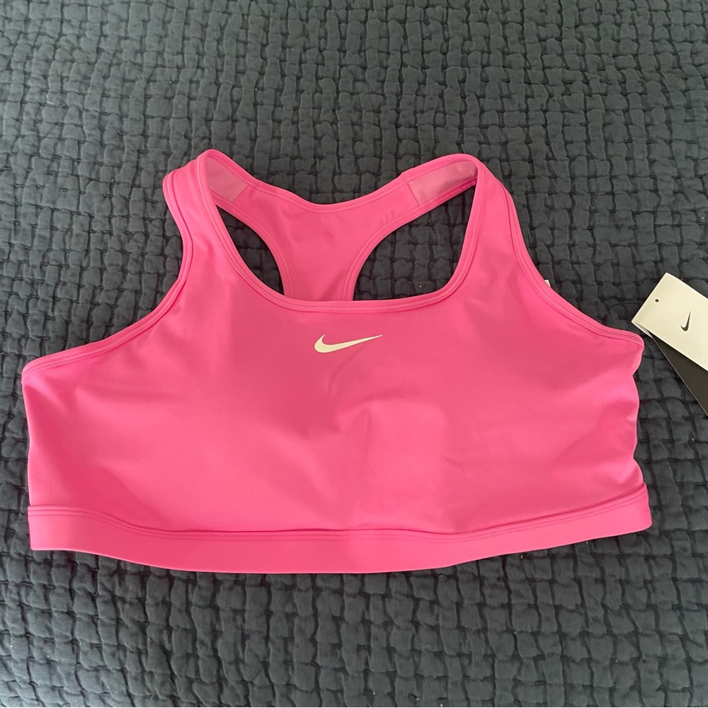 NEW Nike Women's Pink Sports Bra, Women’s Size 1X, Medium Support